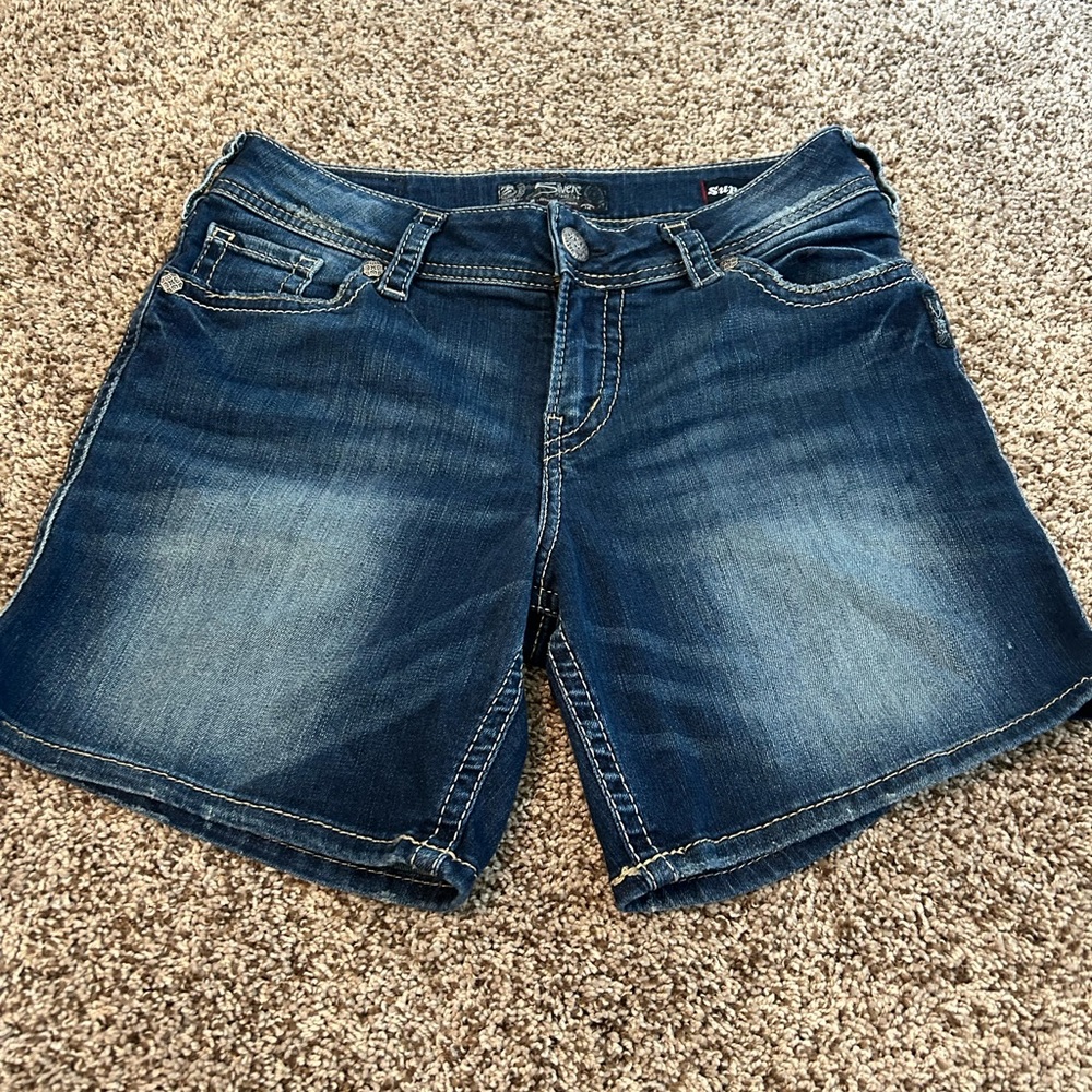 Silver suki shorts